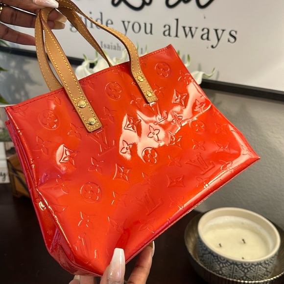 ❌SOLD❌ VINTAGE Louis Vuitton 2006 Monogram Vernis Lead PM Hand Bag Red Rouge ❤️✨ - Picture 2 of 16